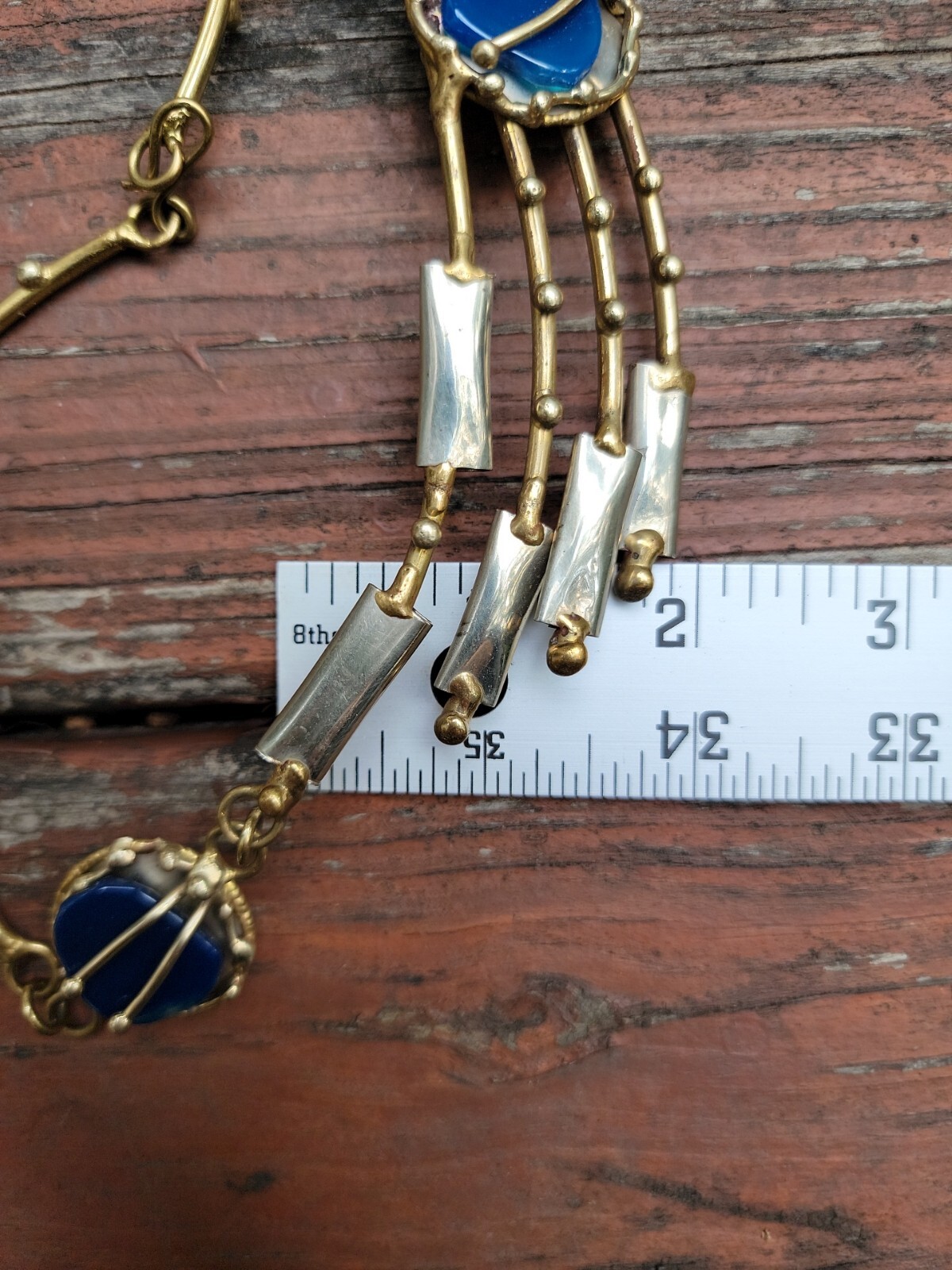 Brutalist Abstract Collar Bib Statement Necklace … - image 14