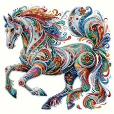 Horse 11.8 X 9.84 in Diamond Painting Craft Kit- DIY supplies included