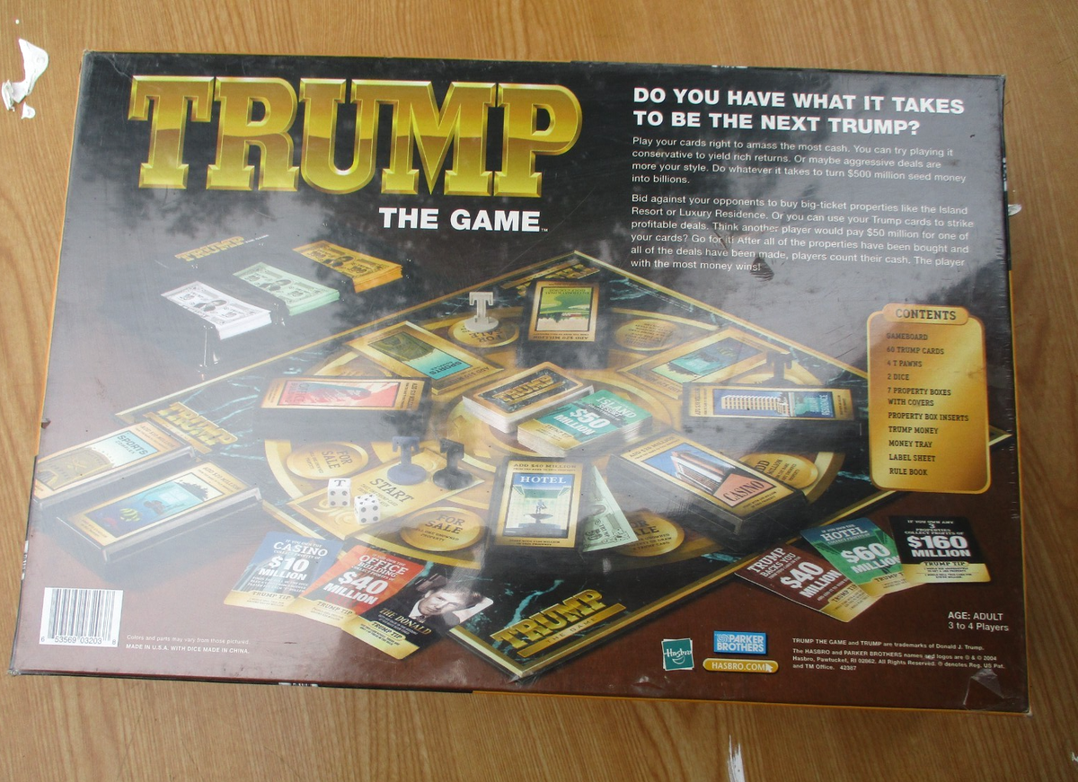 Trump The Game Parker Brothers 2004 Partially I'm Back and You're