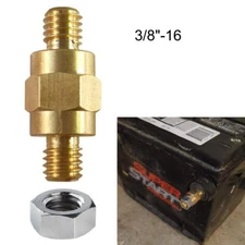 3/8"-16 Side Post Mount Battery Terminal Bolt Standard Extender Stud Nut for GM