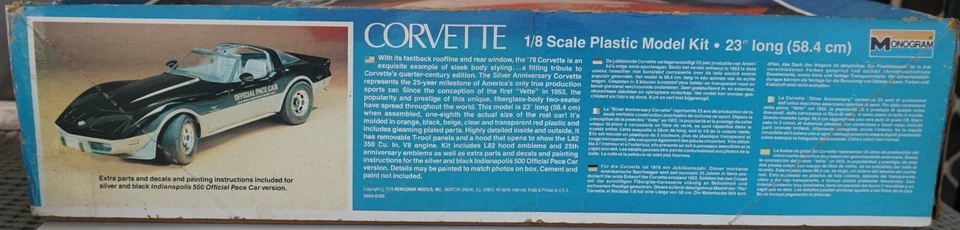 Monogram 2603 1/8 Chevrolet Corvette L-82 - Incomplete - Image 3 of 4
