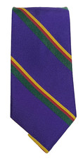 Ralph Lauren Mens Tie 59" x 3.75" Repp Silk Striped Purple Preppy Vintage USA