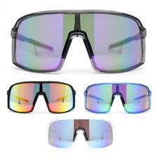 Mountain Bike Style Oversized Large Sport Shield Sport Plastic Sunglasses