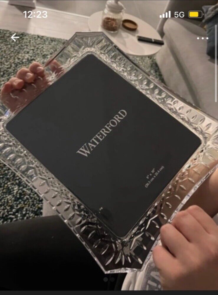 WATERFORD LISMORE PICTURE FRAME 8 x 10, Cut Lead Crystal