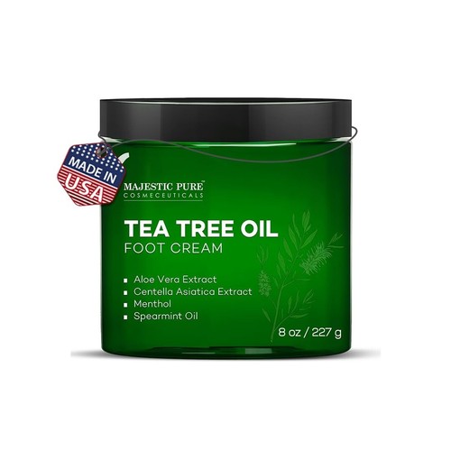 Majestic Pure Tea Tree Oil Foot Cream, Warming Cream - Calluses, Dry Cracked Fee
