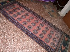 tappeto passatoia persiano antico 271x94 des.tekke. e,caucasci kazak turco kilim