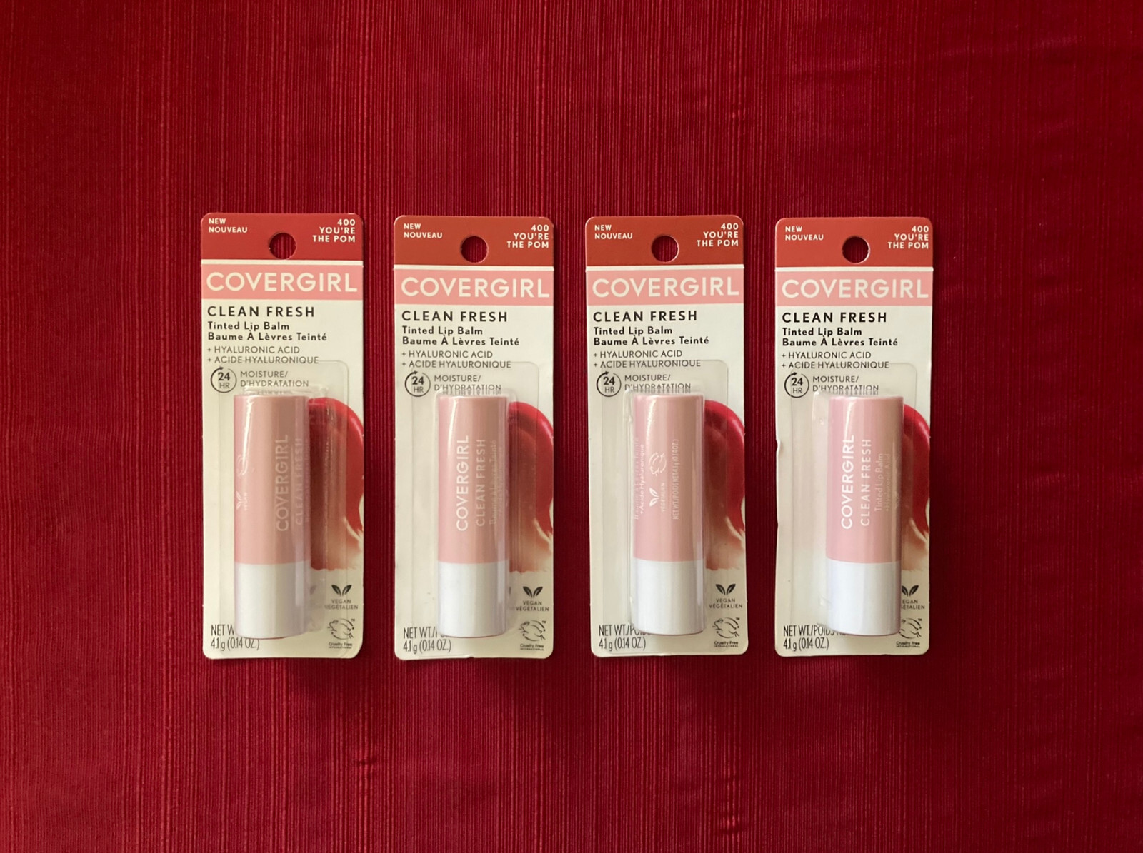 4x CoverGirl Clean Fresh Lip Balm in You're the Pom [400] | eBay