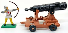 Copy of Pressman Toys - Medieval Cannon - 54mm unpainted plastic toy soldier