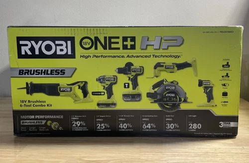 Ryobi ONE 18V Cordless Brushless 6 Tool Combo Kit Nepal Ubuy