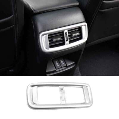2pc 2017-2021 Trim Fit For Honda CRV CR-V Rear Air Outlet Vent Frame ABS Silver