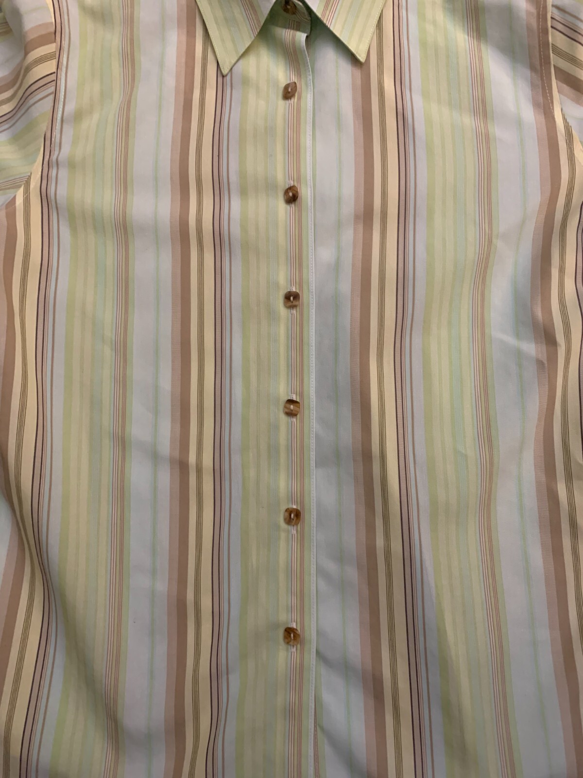 Pendleton Light Green/Brown Button Down Long Slee… - image 2