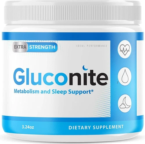 Gluconite Pulver Blutzucker StΓΌtze Schlaf Fortgeschrittene Extra Starke Formel - Bild 1 von 1