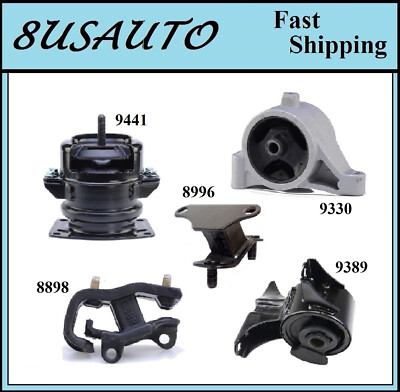 5PCS MOTOR & TRANS MOUNT FIT Acura MDX 3.5L 01-02/ Honda Pilot 3.5L 4WD 03-04