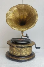 Antique HMV Gramophone Fully Functional working Phonograph, win-up record player