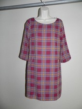 Pink Owl Womens Dress Small Plaid NWT