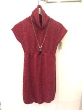 Bella Vestito Bordeaux Brillante Donna Colletto Cartine T Unico Toute Fiocco