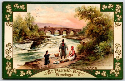 John Winsch St Patricks Day Greetings Kenmare Bridge Falls family picnic
