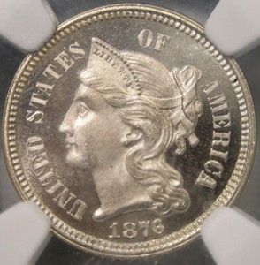 1876 THREE CENT NICKEL SPECTACULAR FINEST KNOWN POP 3/0—NGC PF 67 ⭐️STARULTRACAM