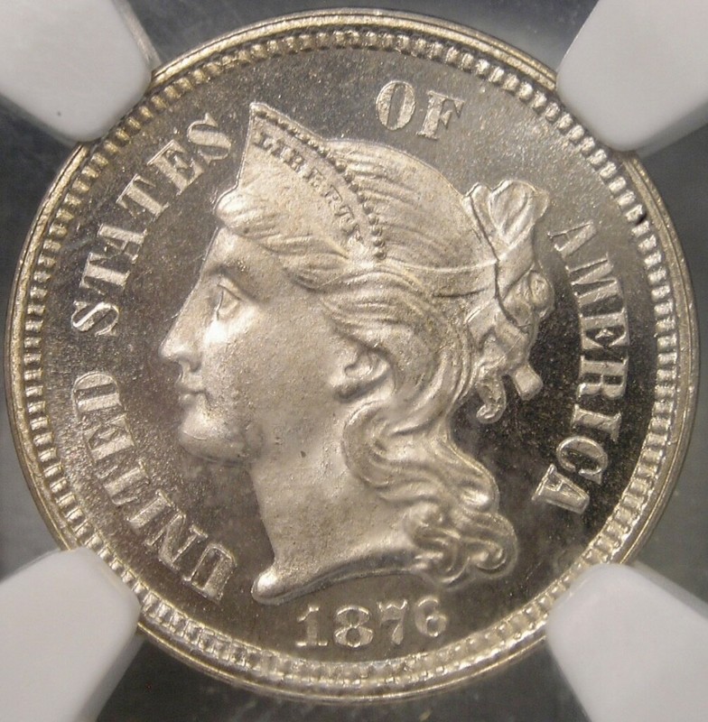 1876 THREE CENT NICKEL SPECTACULAR FINEST KNOWN POP 3/0—NGC PF 67 ⭐️STARULTRACAM