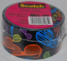 Duct Tape Neon Shades 1.88 in x 10 yd Roll Multicolor NEW Duck