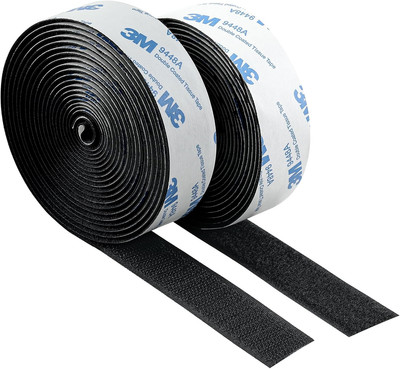 3M Hook and  Tape with Adhesive, Heavy Duty Self Sticky Interlocking Tape, Sewin
