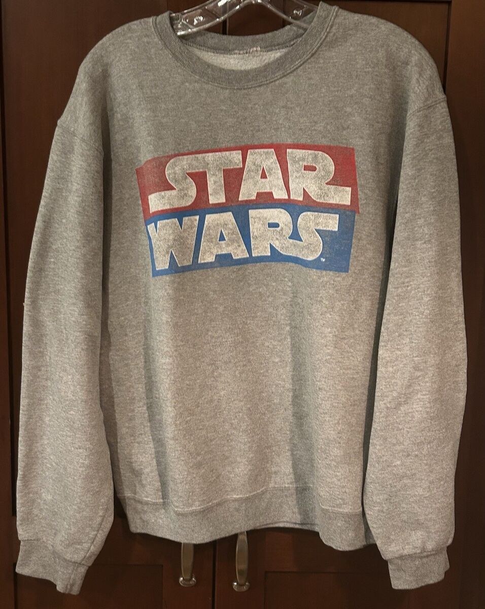 STAR WARS Sweatshirt, heather gray, size M, 50/50 with STAR WARS Sweatshirt, heather gray, size M, 50/50 with