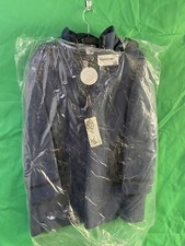 Barbara Lebek Wool Coat Size 20s Navy Blue Designer Jacket