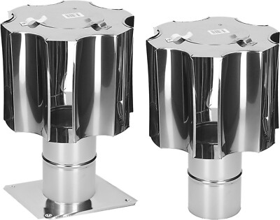 Edelstahl Ofen Rohr Wasserfall Metall Kamin Kappe Abzug Futter Topf 100-200 mm