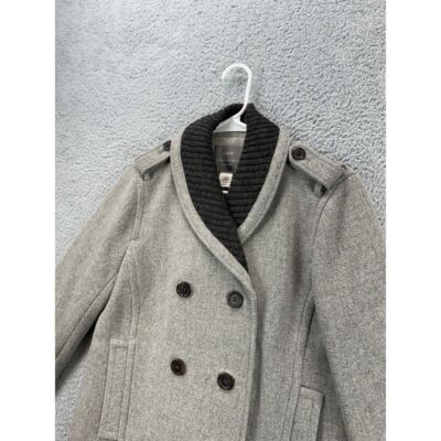 J.Crew Jacket Womens 8 Stadium Cloth Nello Gori Grey Wool Nylon