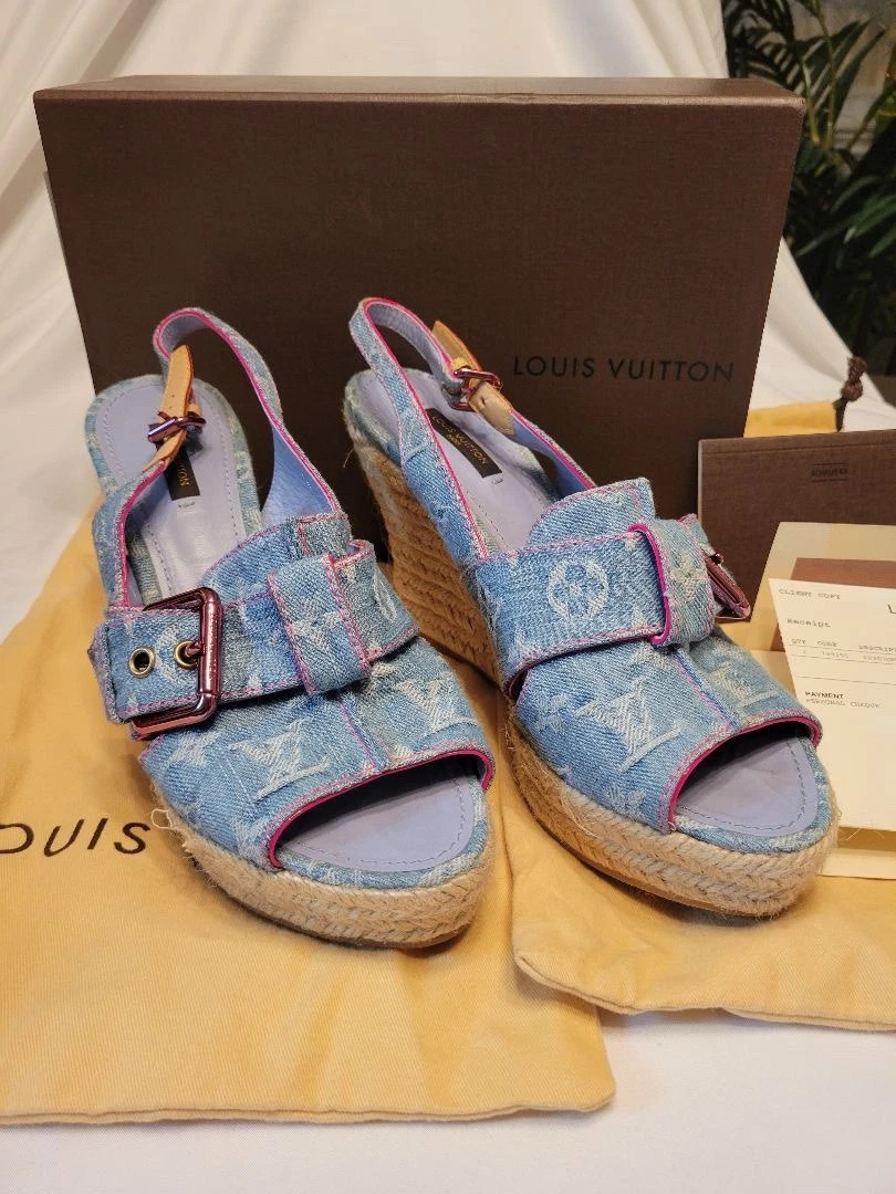 Louis Vuitton Blue Sandals for Women for sale - eBay