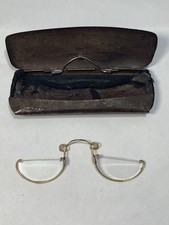 Antique 14k Gold Frame Pince Nez Reading Nose Glass