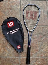 Wilson Comp Squash Racket Titanium Double Beam With Case