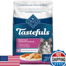 Blue Buffalo Tastefuls Cat Food, Hairball Control, Chicken & Brown Rice, 15-lb B