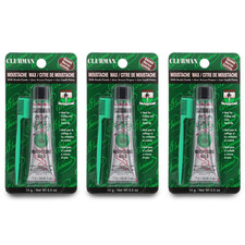 Brown Mustache Wax 3 Pack, Strong Hold  Styling with Brush/Comb