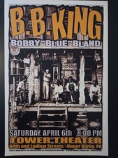 BB King Bobby Blue Bland ConcertPoster Tower Theater Philly 04/06/02  12" X 18"