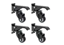 Everbilt 2-1/2 in. Black Workbench Caster Kit with 600 lbs. Load Rating (4-Pack)