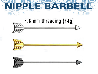 Piercing Brustpiercing Industrial Brust Ohr Nase Lippe Intim Motiv PFEIL Arrow