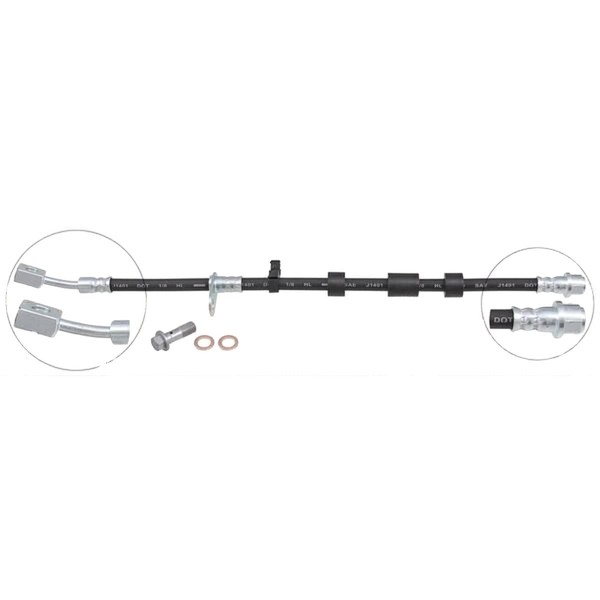 Bremsschlauch 435 Mm INN M10X1.0 Banjo 10.0 Mm A.B.S. FüR U.A. Opel Insignia-image