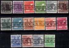 US- und britische Zone 1948 Mi. 36 I-51 I Postfrisch 80% Aufdruck