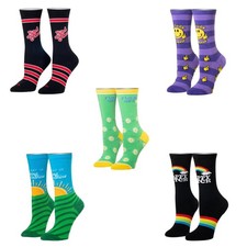Cool Socks, Funny Socks for Women, Novelty Curse and Swear Word Sayings, 5 Pair