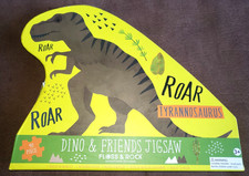 40 PIECE JIGSAW PUZZLE DINO AND FRIENDS FLOSS AND ROCK BRAND TYRANNOSAURUS BOYS