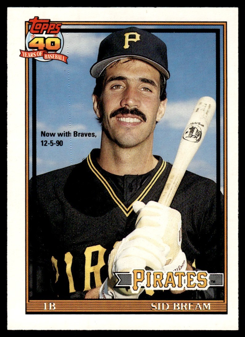 1991 O-Pee-Chee Sid Bream Pittsburgh Pirates #354