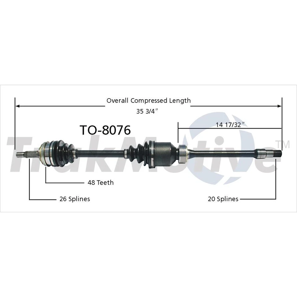 Par de ejes delanteros CV SurTrack transmisión automática para Toyota RAV4 FWD Foto 2 de 3