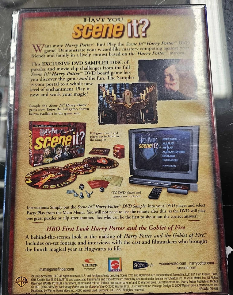 2006 Harry Potter Scene It? The DVD Game Sampler New Sealed - Image 2 of 2