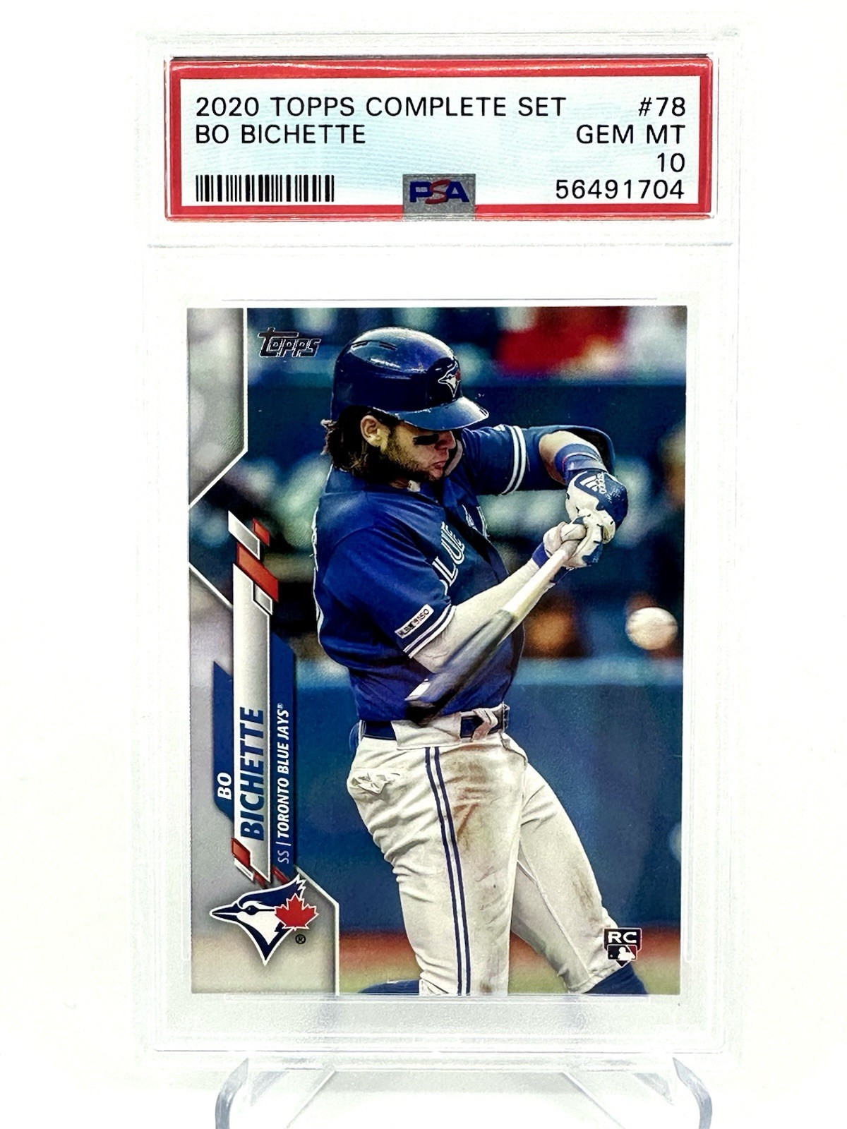 Bo Bichette RC 2020 Topps #78 Rookie PSA 10 | Blue Jays
