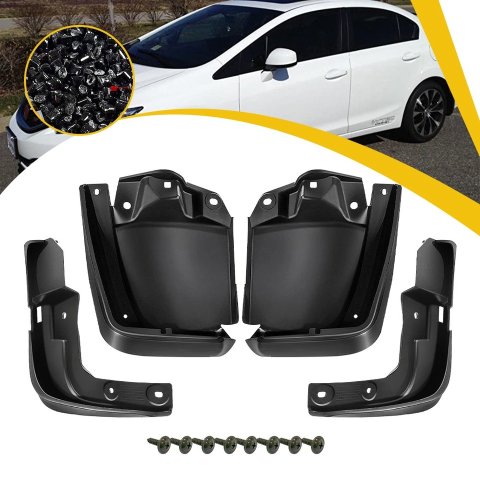 4x Front Rear Splash Mud Guards Flaps For 2012 2013 2014 2015 Honda ...