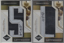 2007 Leaf Limited Rookie Letter Name Plate Patch Auto JaMarcus Russell /7 SSP