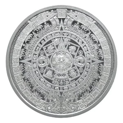 #ad Silver 1 2 oz Aztec Calendar Round $57.29
