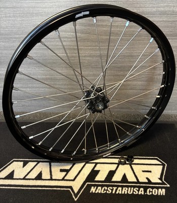 Surron Light Bee Front Wheel 21'' 1.60 Black Silver Nacstar Sur-ron Sur Ron Light