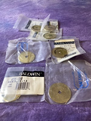 Lot Of Eight (8) Baldwin 4902-030 1.5'' Cabinet Knob Backplate